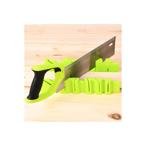 Стусло с ножовкой Deli GS EDL580900, 22.5°/45°/90°, 13 TPI, 300 мм, черный, зеленый фото 3 Стусло с ножовкой Deli GS EDL580900, 22.5°/45°/90°, 13 TPI, 300 мм, черный, зеленый фото 3