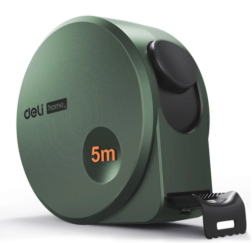 Рулетка Deli HS HT8519L 5 м/19 мм, Soft Touch, зеленый
