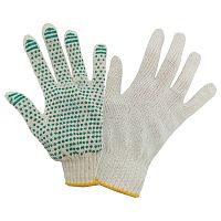 Перчатки трикотажные х/б с ПВХ покрытием, Точка из 4-и нитей 7,5 кл. вязки