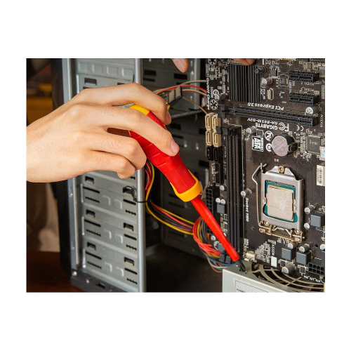 Отвертка Deli YS EDL516100, диэлектрическая, PH2 x 100 мм фото 2