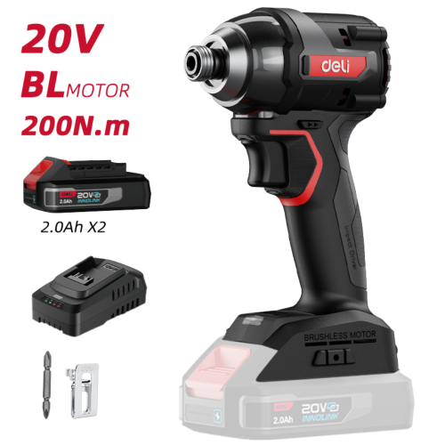 Аккумуляторный шуруповерт Deli RS EDE-QZ20-1D2, 2 х 2.0 А/ч и ЗУ 2.0 А, 20 В, 200 Нм фото 2