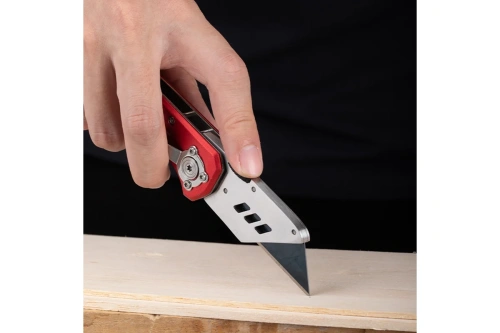 Нож строительный складной Deli RS EDL040 трапеция, 19T фото 12