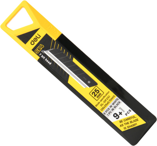 Лезвия сменные сегментированные Deli YS EDL-DP251 25 мм, 10 шт.