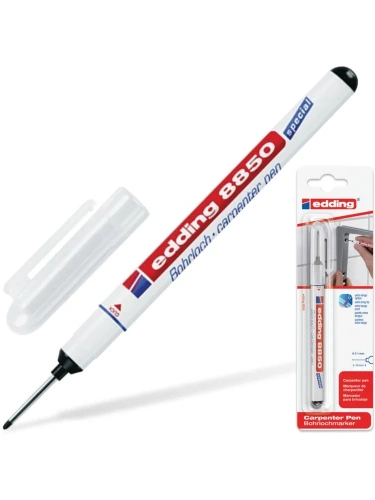 Маркер для отверстий и труднодоступных мест Edding "8850" в блистере, черный фото 2