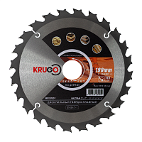 Диск пильный "Krugo", 190 x 30 мм, 24Т