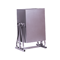 Урна уличная для мусора "№2" с вензелями, 24 л, хром