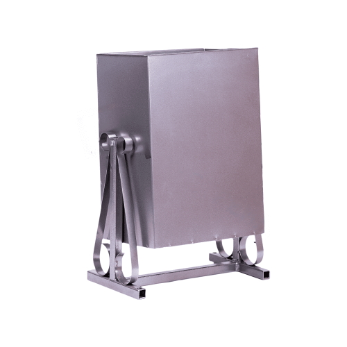 Урна уличная для мусора "№2" с вензелями, 24 л, хром