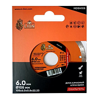 Диск алмазный M-Lion, по керамике, 105x22,23 мм, ультратонкий