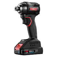 Аккумуляторный шуруповерт Deli RS EDE-QZ20-1D2, 2 х 2.0 А/ч и ЗУ 2.0 А, 20 В, 200 Нм