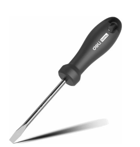 Отвертка Deli HS EHT1106 SL6x150 мм, Soft Touch, черный
