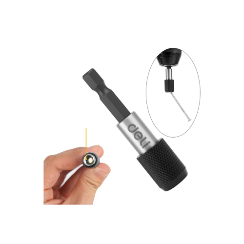 Держатель бит (насадок) Deli YS EDL107401, магнитный, набор 2 шт., 60 мм, 1/4", с фиксатором фото 6