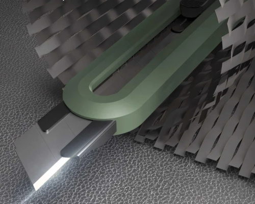 Нож строительный Deli HS EHT4018L 18 мм, Soft Touch, зеленый фото 3