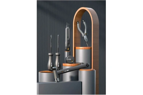 Набор ручного инструмента Deli HS EHT0006 6 предметов, Soft Touch, черный фото 2