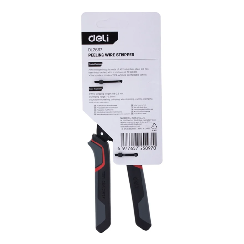 Инструмент для снятия изоляции Deli RS EDL2667, 180 мм, 0.6 - 2.6 мм фото 15