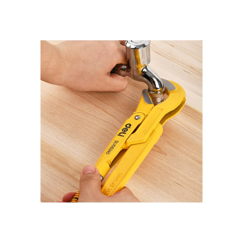 Ключ трубный Deli YS EDL105240 1", тип S, раскрытие губок 40 мм фото 6