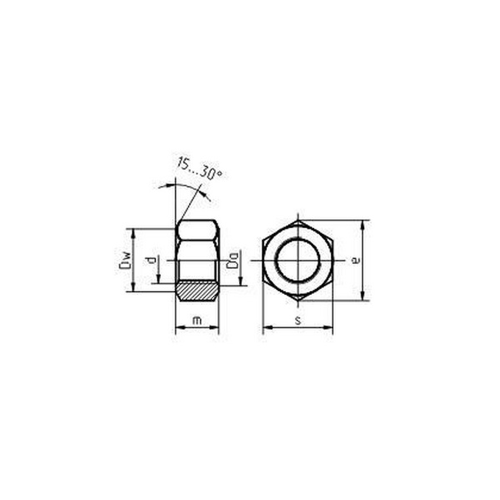 Гайка шестигранная М6, DIN 934/ГОСТ 5927-70, цинк, 5 кг фото 2