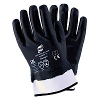 Перчатки трикотажные х/б с полным нитриловым покрытием Arcticus, манжет крага