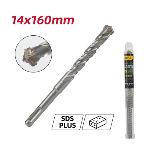 Бур по бетону Deli YS EDH-YCZ16014-E1, 14 x 160 мм, X-Tip, SDS-PLUS фото 2