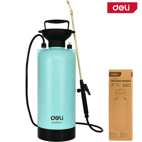 Опрыскиватель садовый Deli GS DL581108, помповый, 8 л, черный, голубой фото 2 Опрыскиватель садовый Deli GS DL581108, помповый, 8 л, черный, голубой фото 2