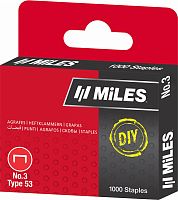 Скоба Miles NO.3-10MM DIY 10 мм, тип 53, 1000 шт.