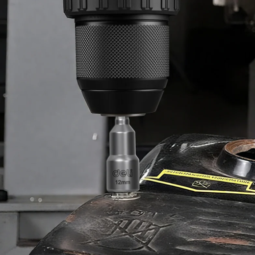 Набор насадок шестигранных магнитных Deli YS EDL4812T, 12 мм, 3 шт, HEX 1/4", серебристый фото 6