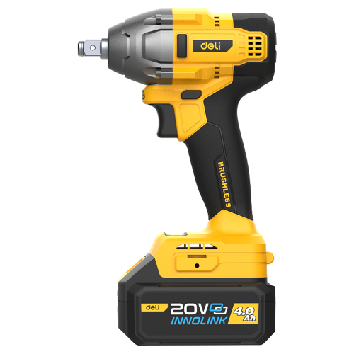 Аккумуляторный гайковерт Deli YS EDC230, 20 В, 320 Нм, 2 АКБ, 4 Ач, З/У 2А, коробка фото 3