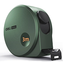 Рулетка Deli HS HT8316L 3 м/16 мм, Soft Touch, зеленый