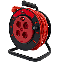 Удлинитель Magnetta PEC25-3G2.5-AC, 25 м, катушка (4 роз., 2,5 мм, 5,5 кВт, защита от перегрузки)