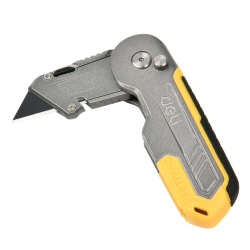 Нож строительный складной Deli YS EDL007Z, трапеция, 19 мм