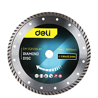 Диск алмазный Deli YS EDH-CQP230-E1, 230 x 22.2, турбированный