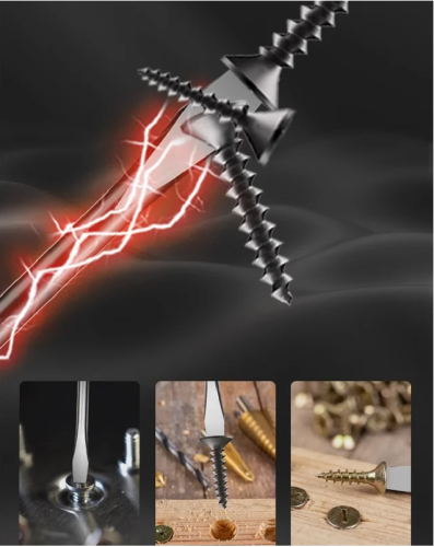 Отвертка Deli HS EHT1105 SL5x100 мм, Soft Touch, черный фото 4