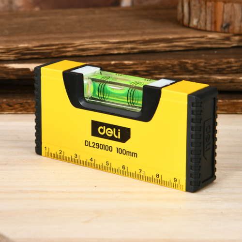Уровень строительный Deli YS EDL290100, 100 мм, магнит фото 2