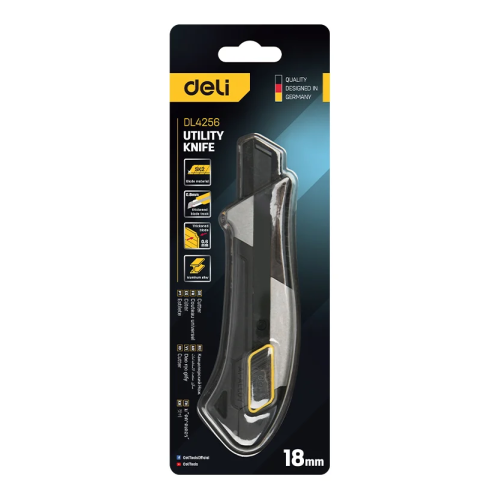 Нож строительный Deli YS EDL4256, 18 мм фото 7