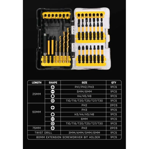 Набор оснастки Deli YS EDL251204, 35 шт. фото 6