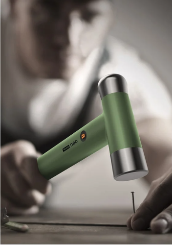 Молоток Deli HS EHT7008L 0.25 кг, Soft Touch, зеленый фото 3