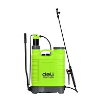 Опрыскиватель садовый помповый Deli GS EDL581120A, 20 л, ранцевый, зеленый/черный