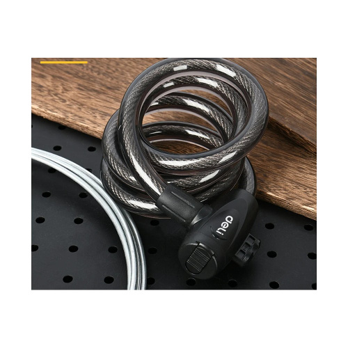 Замок тросовый велосипедный Deli YS EDL508063, 15х1200мм, ключи 2 шт фото 5