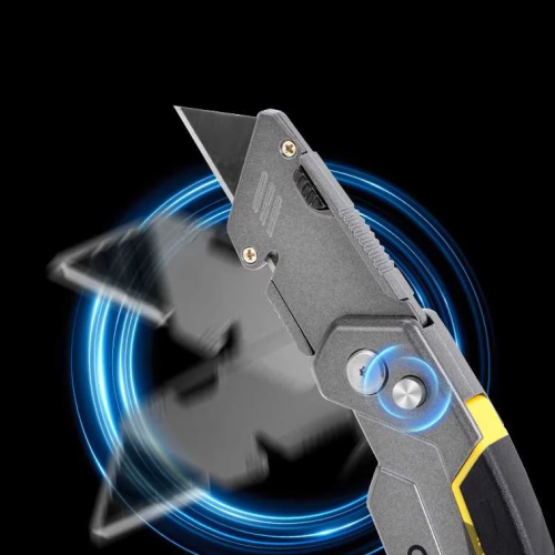 Нож строительный складной Deli YS EDL006Z, трапеция, 19 мм фото 5