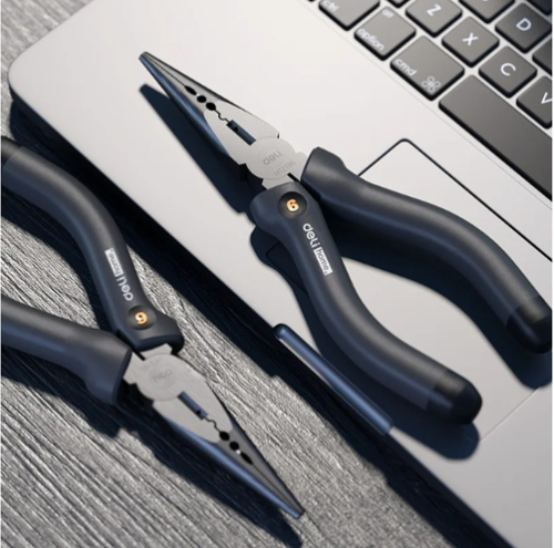 Набор ручного инструмента Deli HS EHT0008 8 предметов, Soft Touch, черный фото 5