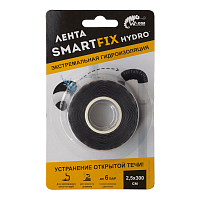 Лента гидроизоляционная 25 мм x 3 м SmartFix SMH2530B силикон, черный