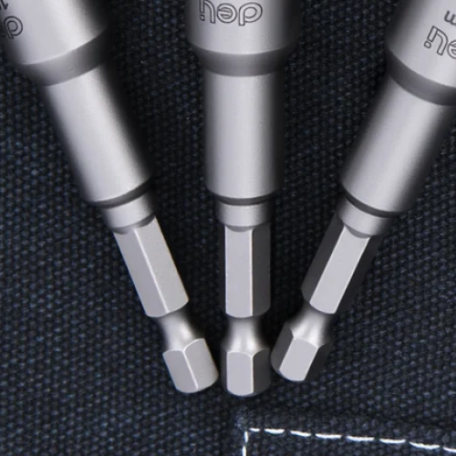 Набор насадок шестигранных магнитных Deli YS EDL4810T, 10 мм, 3 шт, HEX 1/4", серебристый фото 8