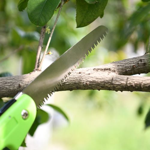 Ножовка по дереву Deli EDL580618, 180 мм, складная, зеленый, черный фото 5