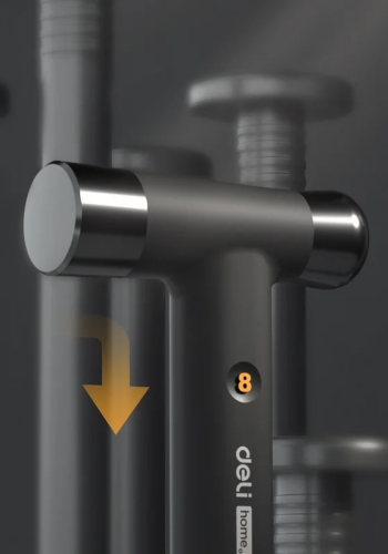 Молоток Deli HS EHT7008 0.25 кг, Soft Touch, черный фото 3