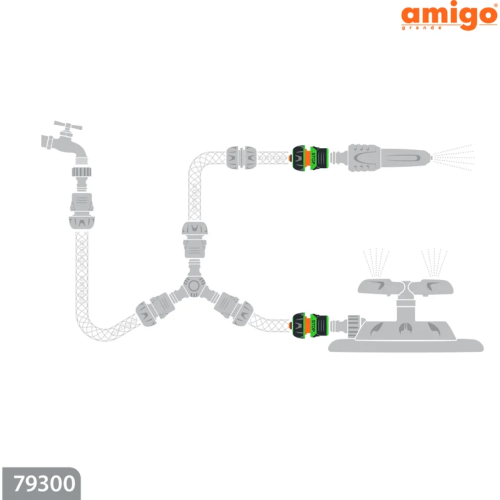 Коннектор Amigo Grande 79300, 3/4", с аквастопом фото 3