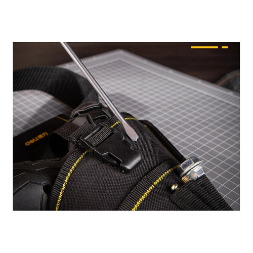 Сумка для инструментов поясная Deli YS EDL430004, 260х150х40 мм, ткань Oxford, черный фото 3