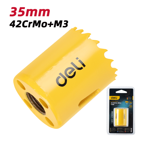 Коронка биметаллическая Deli YS EDH-SKK035-E1, 35 х 38 мм, М14 фото 2