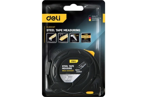 Рулетка Deli YS EDL9003P 3 м/16 мм фото 6