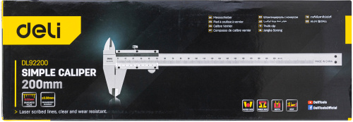 Штангенциркуль Deli YS EDL92200 200 мм фото 6