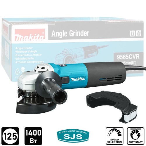 Угловая шлифмашина MAKITA 9565CVR, 1400 Вт, 125 мм, SJS Угловая шлифмашина MAKITA 9565CVR, 1400 Вт, 125 мм, SJS
