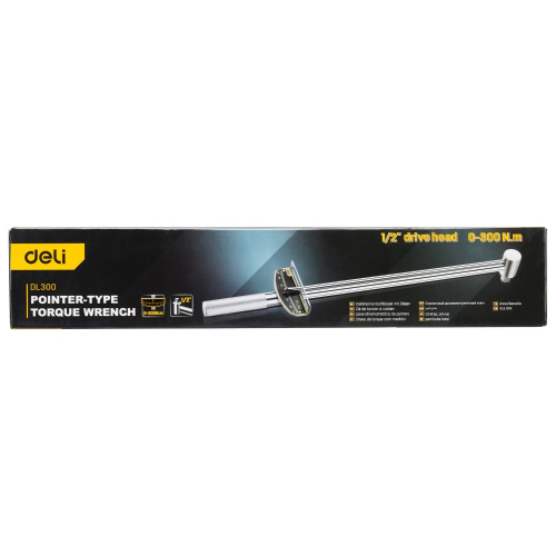 Ключ динамометрический Deli YS EDL300, 0-300 Нм 1/2", 480 мм фото 5 Ключ динамометрический Deli YS EDL300, 0-300 Нм 1/2", 480 мм фото 5